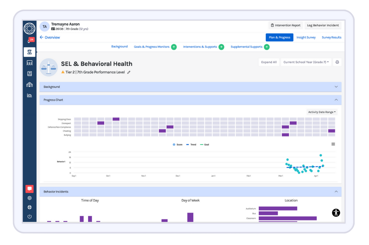 BRM Product Screenshot - Behavior
