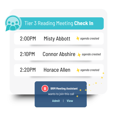 BRM Meeting Assistant  - Meetings Check In with Pop Up