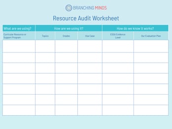 Branching Minds Resource - Audit of Intervention Process