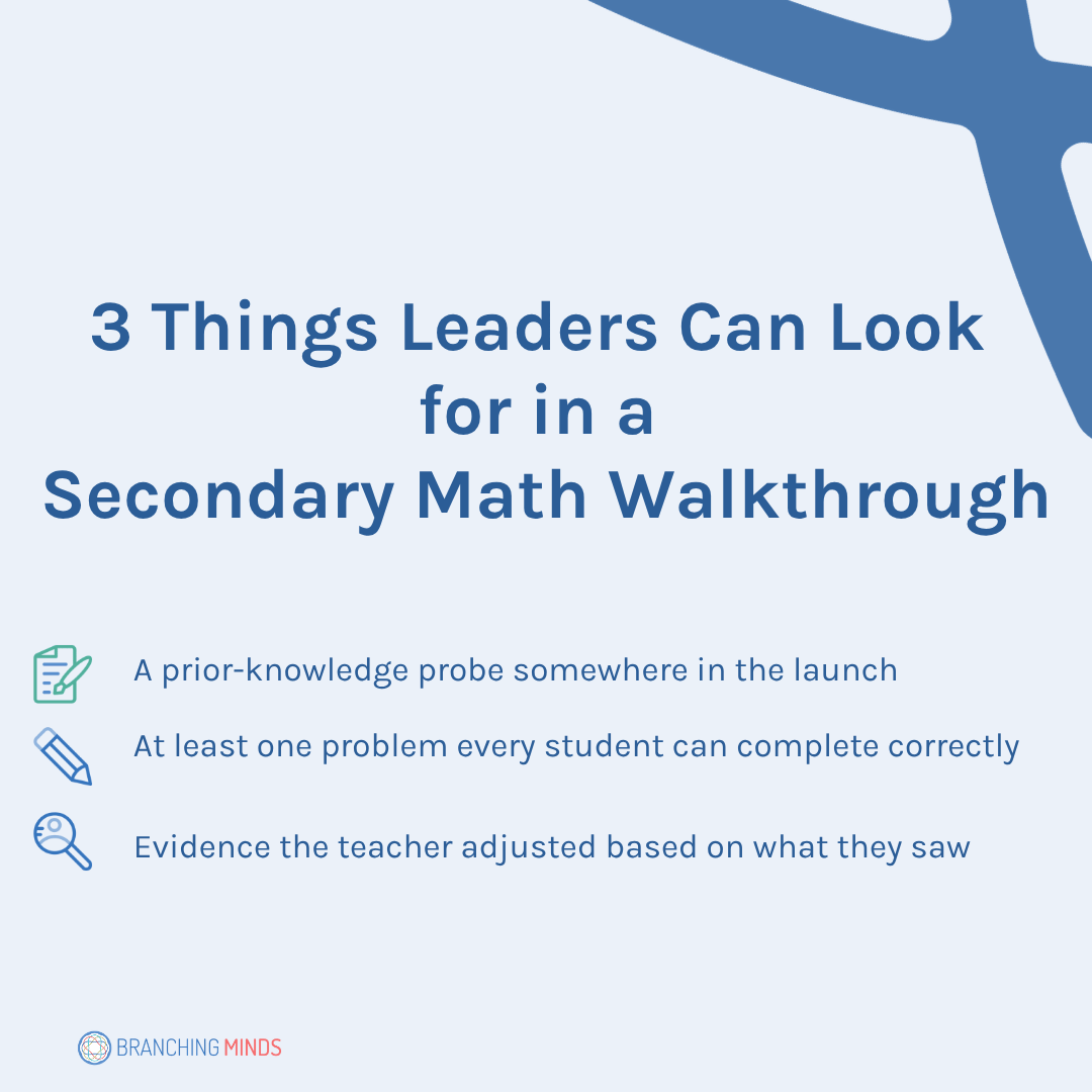 Secondary Math Walkthrough graphic