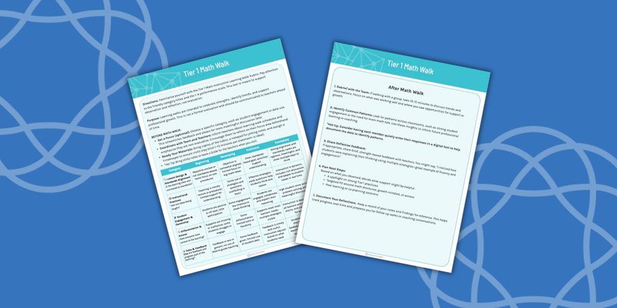 tier 1 math walks resource