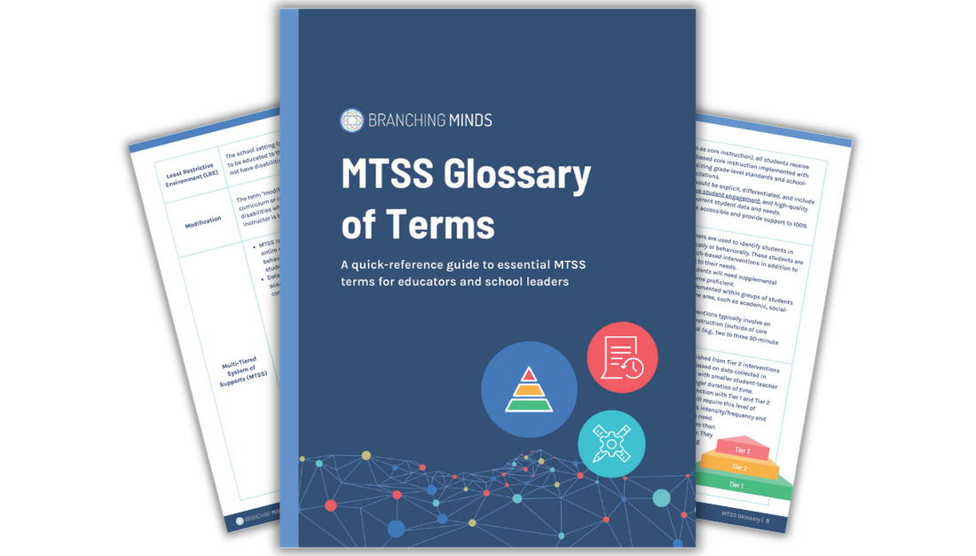 MTSS Glossary of Key Terms (cover)