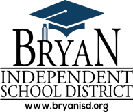 Bryan ISD title with website blue
