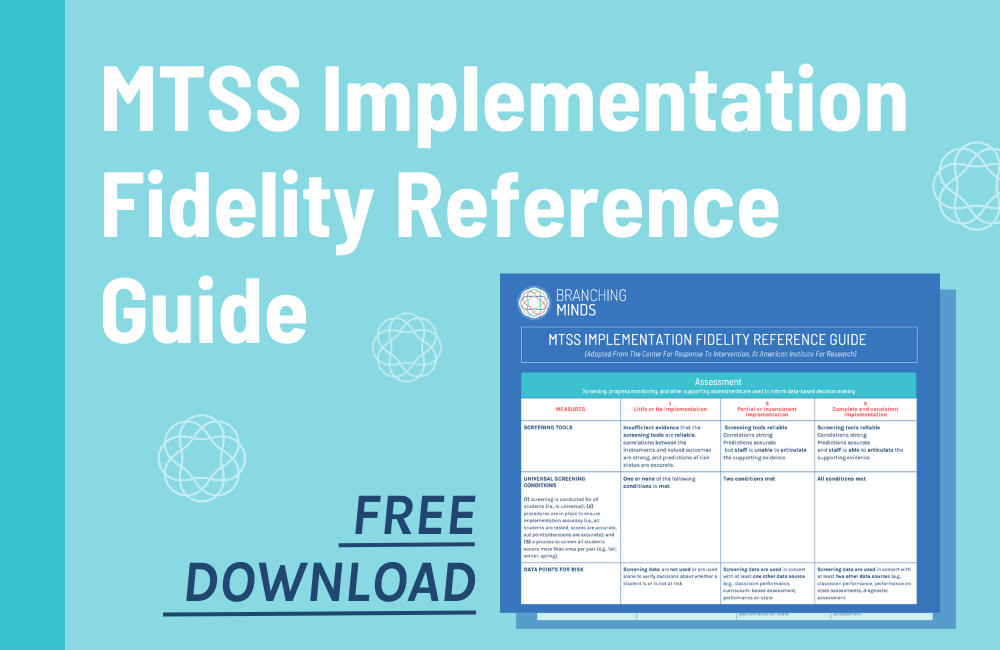 MTSS Implementation Fidelity Reference Guide