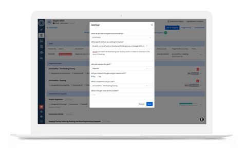 Progress Monitoring Goals