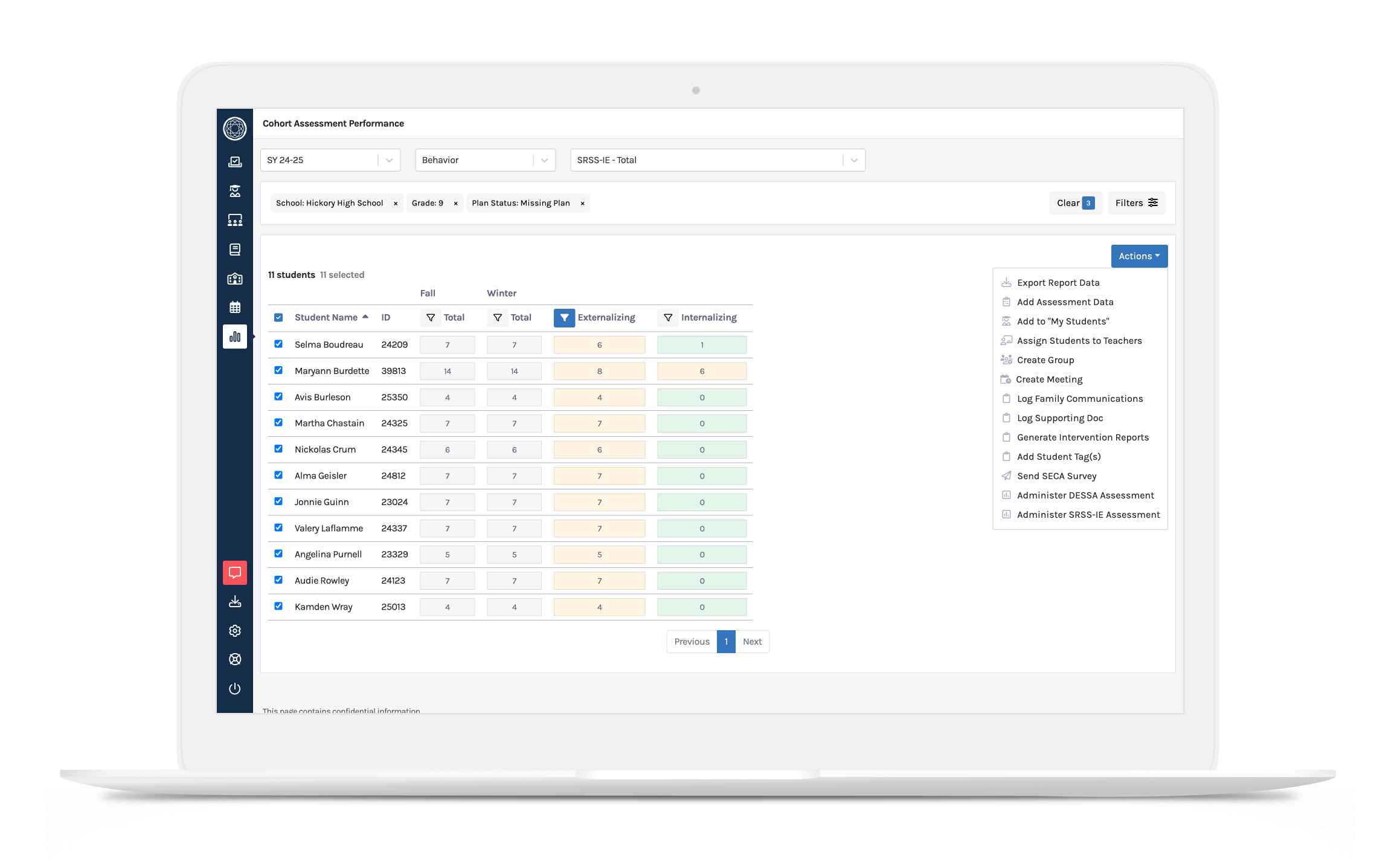 SRSS-IE Universal Screener and Branching Minds