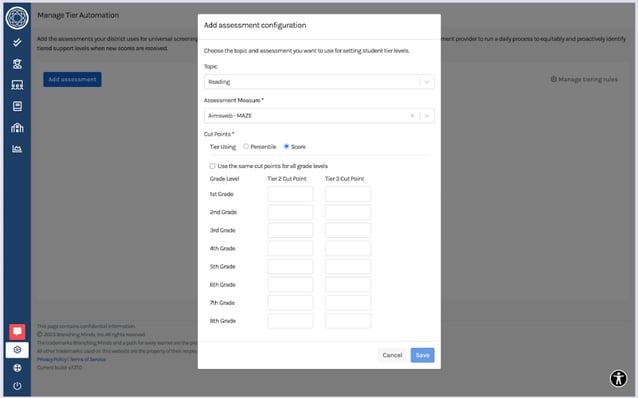 branching minds mtss platform - tier automation