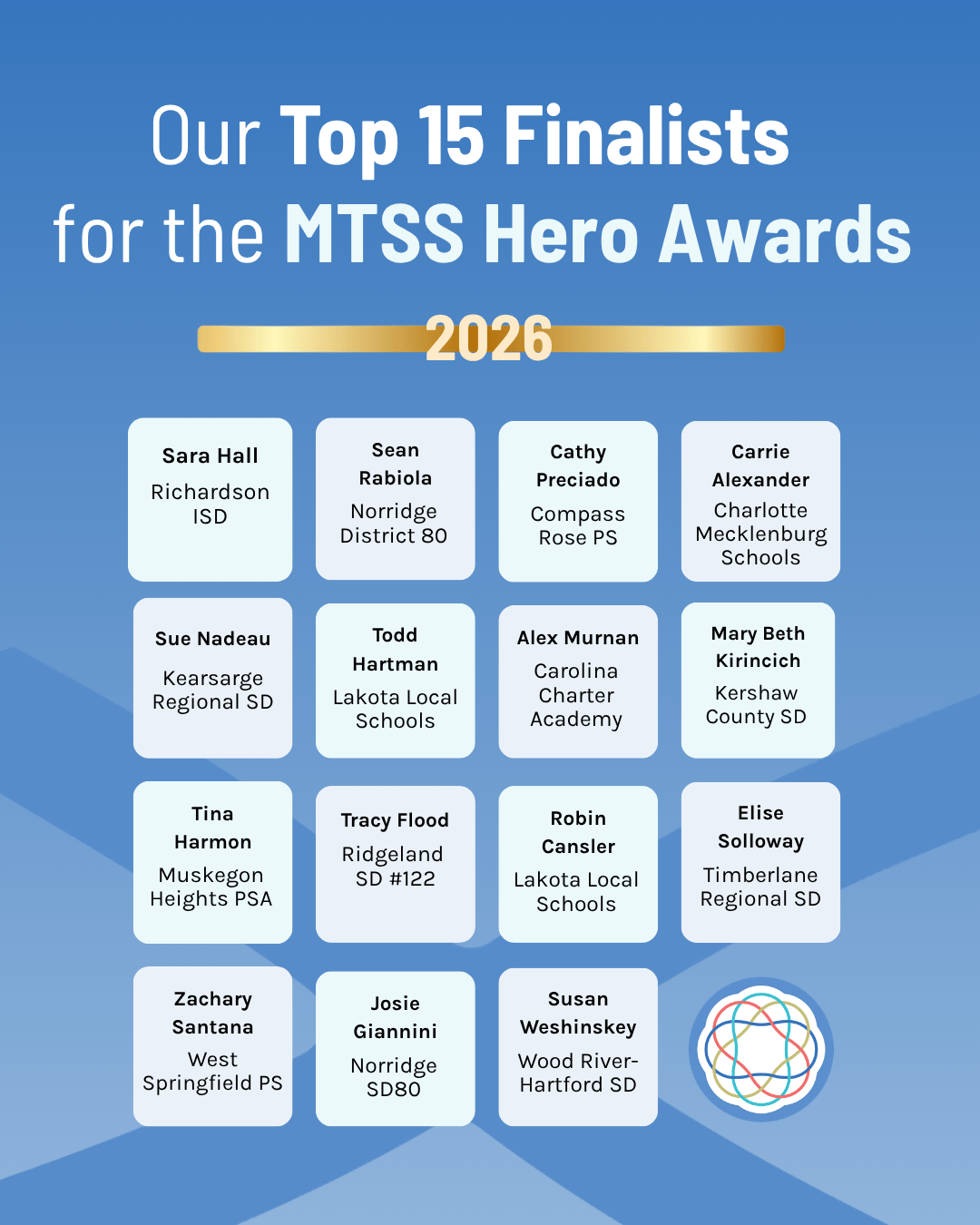 MTSS Hero Award -  Top 15 Finalist