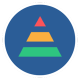 Tiered Triangle_dk blue bkgd