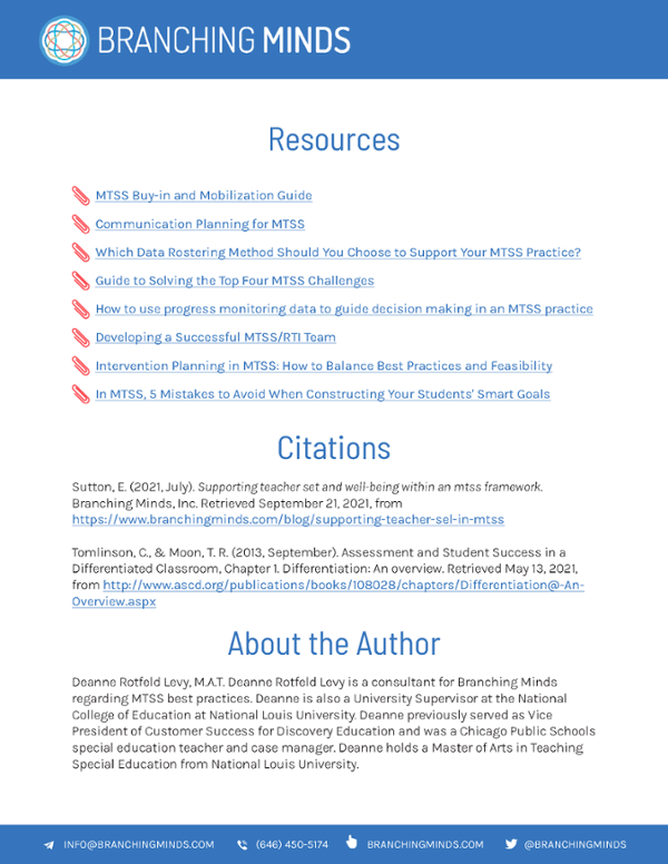 MTSS Intervention Flowchart by Branching Minds - P3 MTSS Intervention Flowchart by Branching Minds - P3
