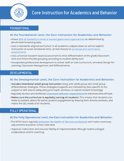 MTSS Mobilization framework MTSS Mobilization framework